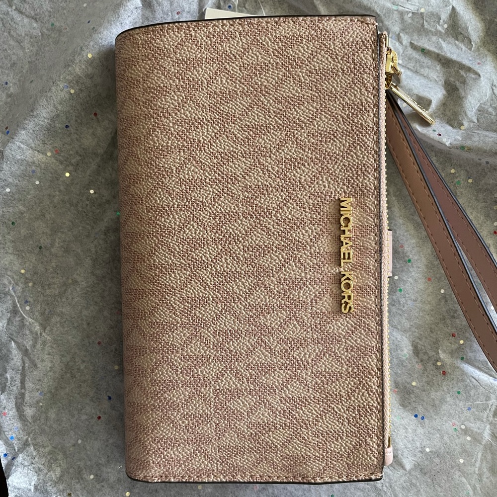 Rose Gold MK Wristlet